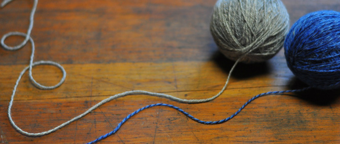Woolen spun 3-ply yarn